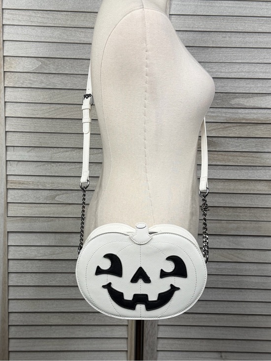 MAD Engine Handbags - MAD ENGINE "Fine By Me" White Jack O' Lantern Halloween Pumpkin Crossbody Purse